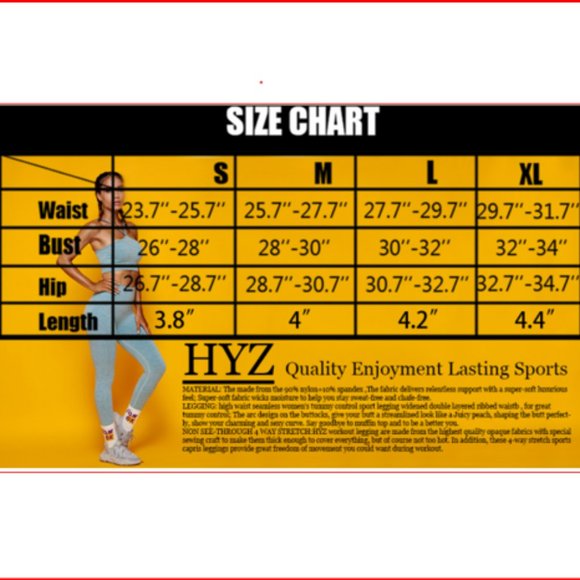 HYZ Women's Seamless Workout 2 Piece Outfits High Waist Legging Adjustable Strap - Picture 9 of 9